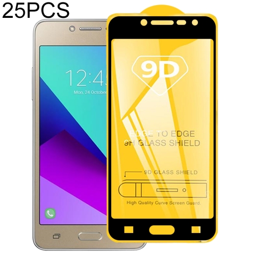 

25 PCS 9D Full Glue Full Screen Tempered Glass Film For Galaxy J2 Prime