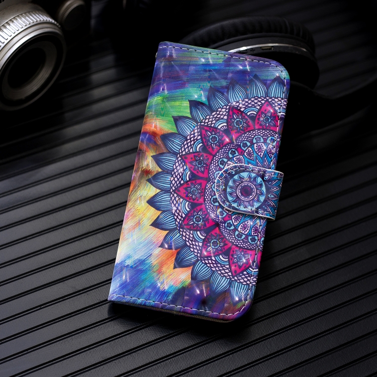 

3D Painting Pattern Coloured Drawing Horizontal Flip PU Leather Case with Holder & Card Slots & Wallet For Nokia 6 (2018) / 6.1(Oil Painted Mandala)