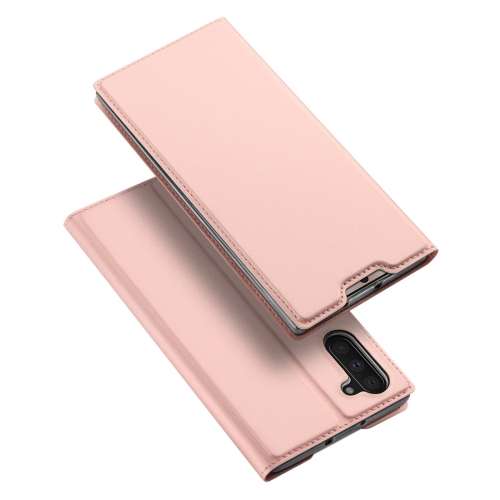

DUX DUCIS Skin Pro Series Horizontal Flip PU + TPU Leather Case with Holder & Card Slots for Galaxy Note 10(Rose Gold)