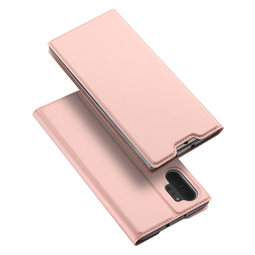 

DUX DUCIS Skin Pro Series Horizontal Flip PU + TPU Leather Case with Holder & Card Slots for Galaxy Note 10 Plus(Rose Gold)