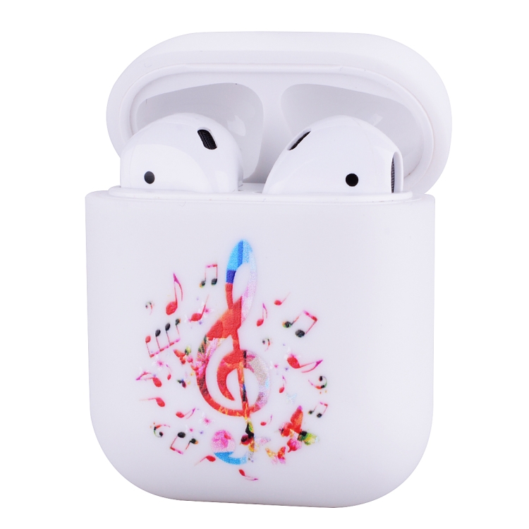 

Matte Silicone TPU Earphone Protective Case for Apple AirPods 1 / 2(Musical Tag)