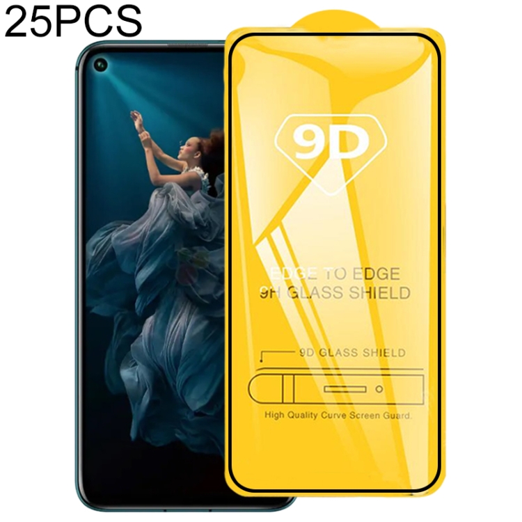 

25 PCS 9D Full Glue Full Screen Tempered Glass Film For Huawei Honor 20