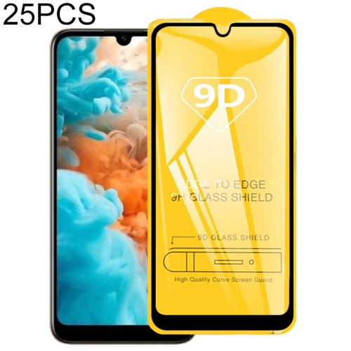 

25 PCS 9D Full Glue Full Screen Tempered Glass Film For Huawei Y6 Pro (2019)