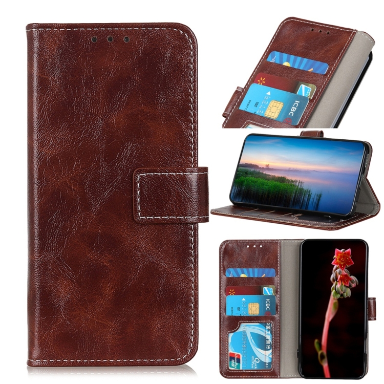 

Retro Crazy Horse Texture Horizontal Flip Leather Case with Holder & Card Slots & Wallet & Photo Frame for LG W10(Brown)