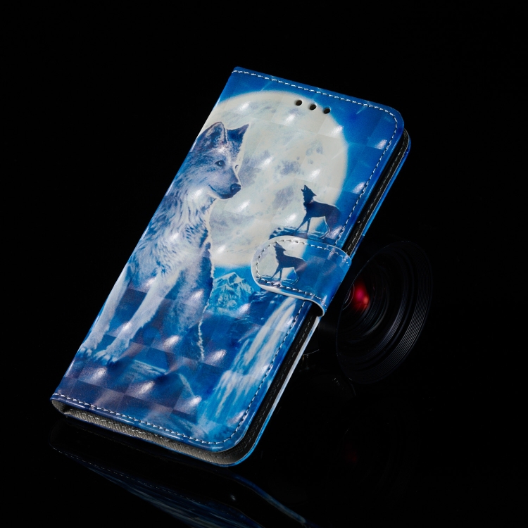 

3D Painting Pattern Coloured Drawing Horizontal Flip PU Leather Case with Holder & Card Slots & Wallet For Galaxy S10(Wolf)