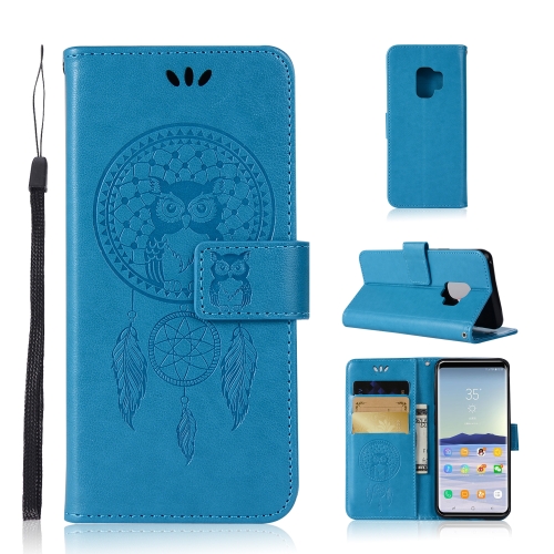 

Wind Chime Owl Embossing Pattern Horizontal Flip Leather Case with Holder & Card Slots & Wallet For Galaxy S9(Blue)