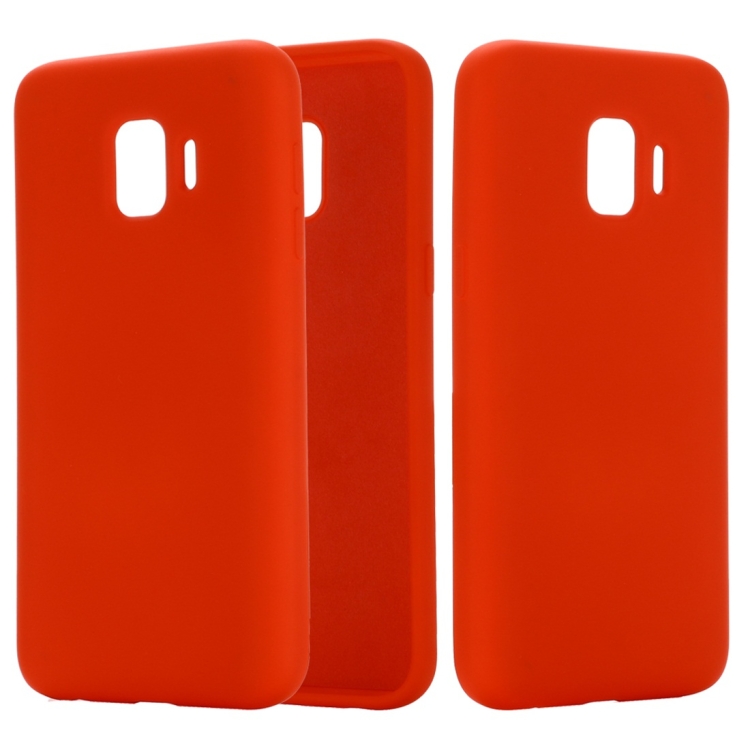 

Solid Color Liquid Silicone Dropproof Full Coverage Protective Case for Galaxy J4 2018(Red)
