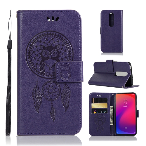 

Wind Chime Owl Embossing Pattern Horizontal Flip Leather Case with Holder & Card Slots & Wallet For Xiaomi Mi 9T Pro / Redmi K20 Pro / Mi 9T / Redmi K20(Purple)