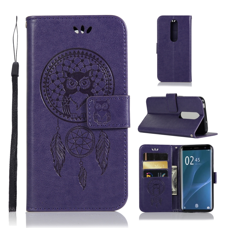 

Wind Chime Owl Embossing Pattern Horizontal Flip Leather Case with Holder & Card Slots & Wallet For Sony Xperia 1 / Xperia XZ4(Purple)