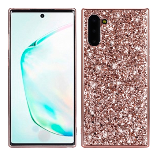 

Plating Glittery Powder Shockproof TPU Case For Galaxy Note 10(Rose Gold)