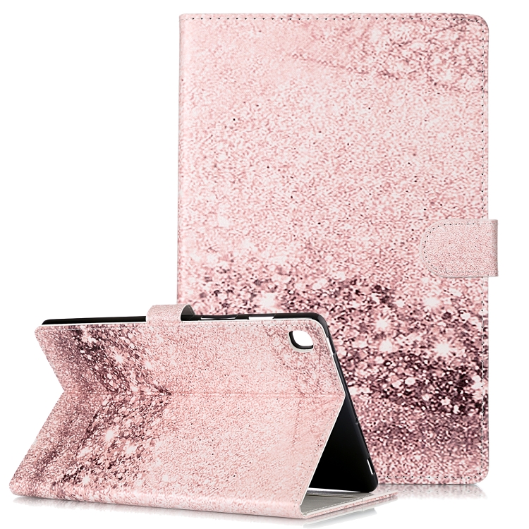 

Colored Drawing Pattern Horizontal Flip PU Leather Case with Holder & Card Slots & Wallet For Galaxy Tab S5e / T720(Rose Gold Marble )