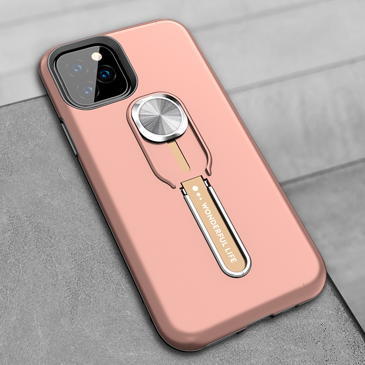 

Shockproof TPU + PC Protective Case with Holder For iPhone 11 Pro(Rose Red)