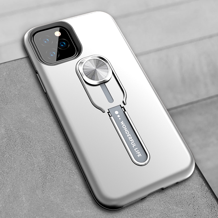 

Shockproof TPU + PC Protective Case with Holder For iPhone 11 Pro Max(Silver)