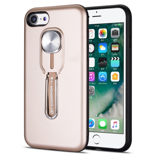 

Shockproof TPU + PC Protective Case with Holder For iPhone 8 & 7(Rose Gold)