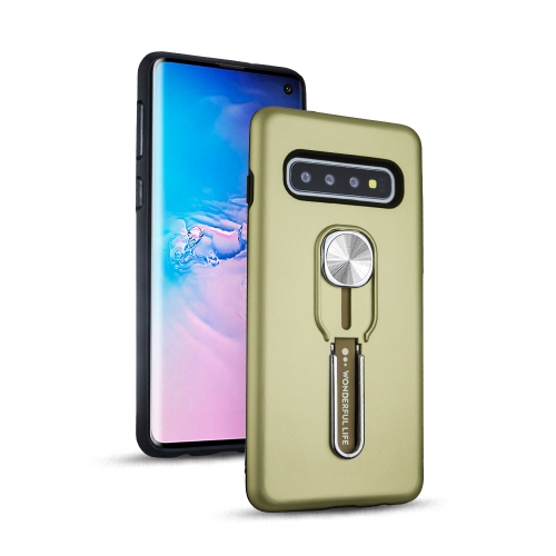 

Shockproof TPU + PC Protective Case with Holder For Galaxy S10+ (Green)