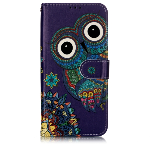 

Oil Embossed Coloured Drawing Pattern Horizontal Flip PU Leather Case with Holder & Card Slots & Wallet & Photo Frame For Galaxy A20 / A30(Blue Owl)
