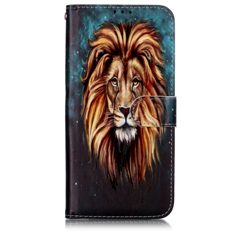 

Oil Embossed Coloured Drawing Pattern Horizontal Flip PU Leather Case with Holder & Card Slots & Wallet & Photo Frame For Galaxy A20 / A30(Lion)