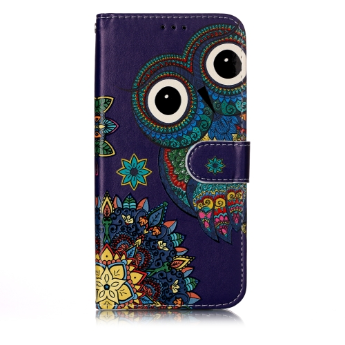 

Oil Embossed Coloured Drawing Pattern Horizontal Flip PU Leather Case with Holder & Card Slots & Wallet & Photo Frame For Galaxy A50(Blue Owl)