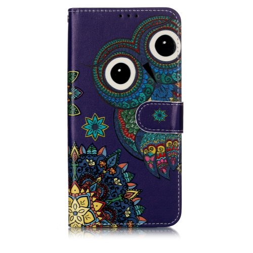

Oil Embossed Coloured Drawing Pattern Horizontal Flip PU Leather Case with Holder & Card Slots & Wallet & Photo Frame For Galaxy M20(Blue Owl)