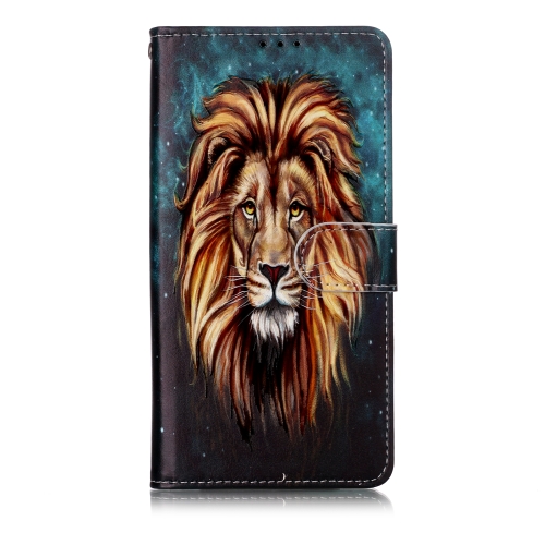 

Oil Embossed Coloured Drawing Pattern Horizontal Flip PU Leather Case with Holder & Card Slots & Wallet & Photo Frame For Huawei P30 Lite(Lion)