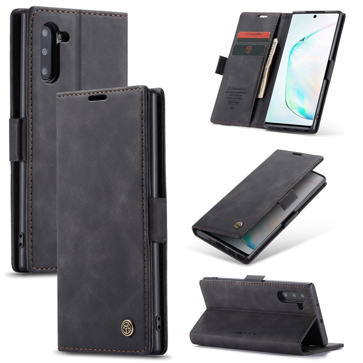 

CaseMe-013 Multifunctional Horizontal Flip Leather Case with Card Slot & Holder for Galaxy Note 10(Black)