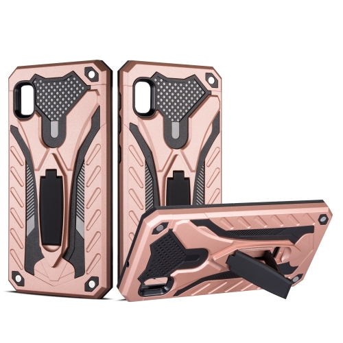 

Shockproof TPU + PC Protective Case with Holder For Galaxy A10e(Rose Gold)