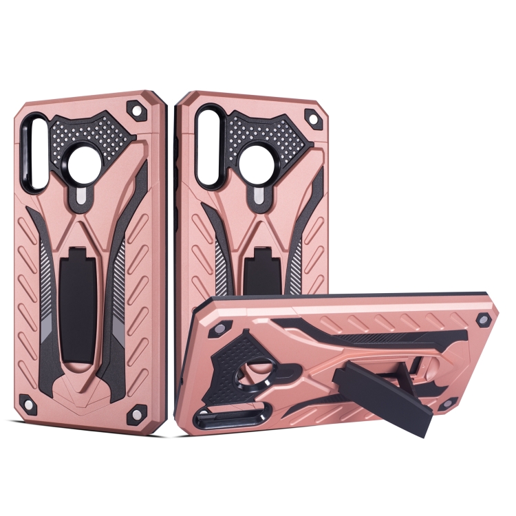 

Shockproof TPU + PC Protective Case with Holder For Galaxy M30(Rose Gold)
