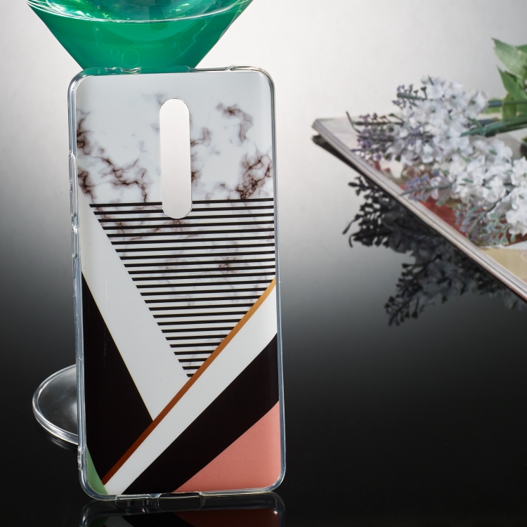 

Coloured Drawing Pattern IMD Workmanship Soft TPU Protective Case For Xiaomi Mi 9T & Mi 9T Pro & Redmi K20 & Redmi K20 Pro(Pinstripe Stitching Marble)