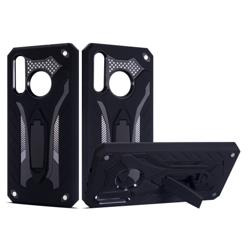 

Shockproof TPU + PC Protective Case with Holder For Huawei Nova 4(Black)