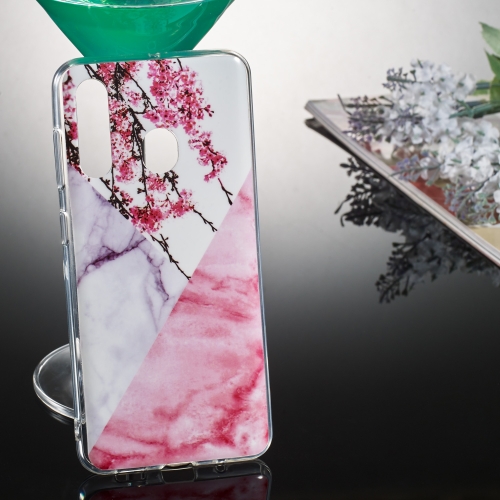 

Coloured Drawing Pattern IMD Workmanship Soft TPU Protective Case For Galaxy A60(Wintersweet Marble)