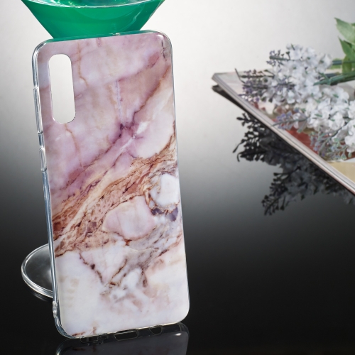 

Coloured Drawing Pattern IMD Workmanship Soft TPU Protective Case For Galaxy A50(Classic Pink Marble)