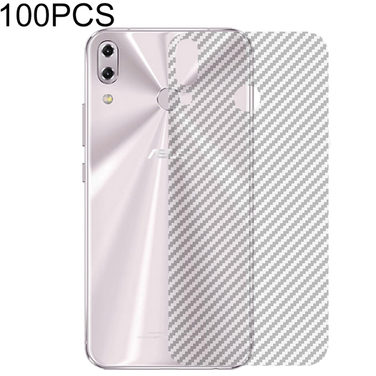 

100 PCS Carbon Fiber Material Skin Sticker Back Protective Film For ASUS Zenfone 4 ZE554KL