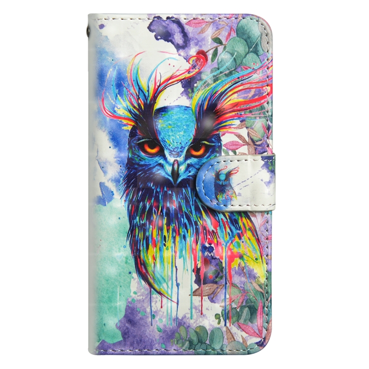 

3D Painting Pattern Horizontal Flip TPU + PU Leather Case with Holder & Card Slots & Wallet For Huawei Nova 3i(Watercolor Owl)