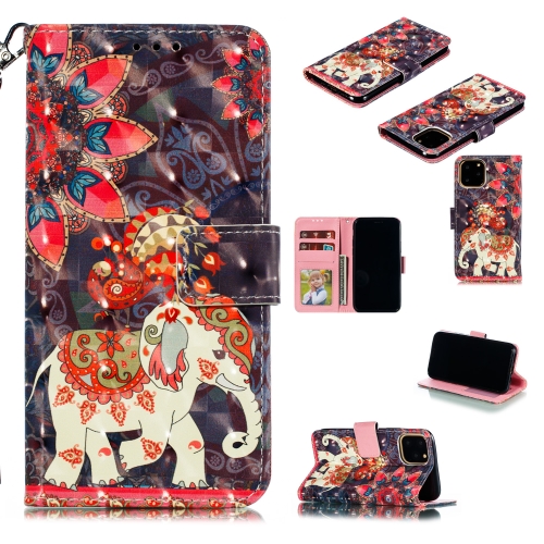 

3D Painted Pattern Horizontal Flip Leather Case with Holder & Card Slot & Wallet & Photo Frame & Lanyard For iPhone 11(Phoenix Elephant)