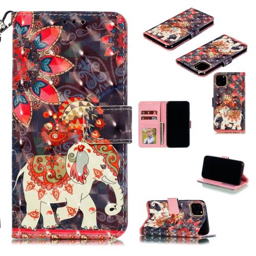 

3D Painted Pattern Horizontal Flip Leather Case with Holder & Card Slot & Wallet & Photo Frame & Lanyard For iPhone 11 Pro Max(Phoenix Elephant)