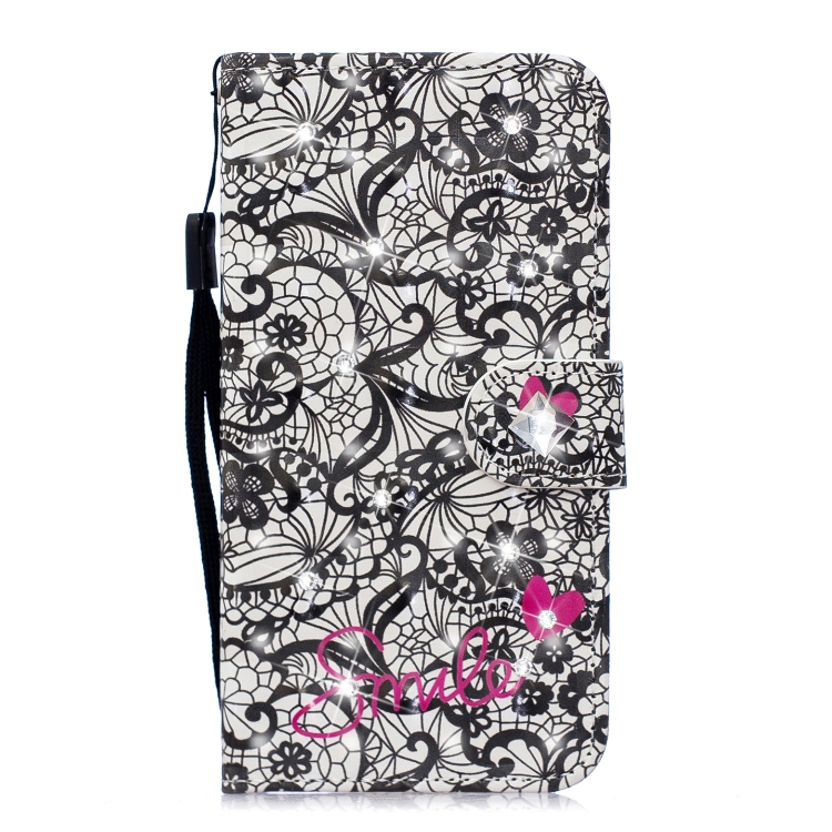 

3D Diamond Encrusted Painting Pattern Coloured Drawing Horizontal Flip PU Leather Case with Holder & Card Slots & Wallet For Huawei Y9 Prime (2019) / P Smart Z(Lace Flower)