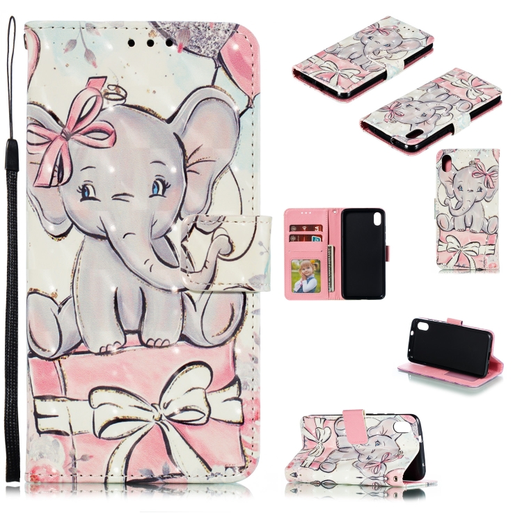 

3D Painted Pattern Horizontal Flip Leather Case with Holder & Card Slot & Wallet & Photo Frame & Lanyard For Xiaomi Redmi 7A(Butterfly Elephant)