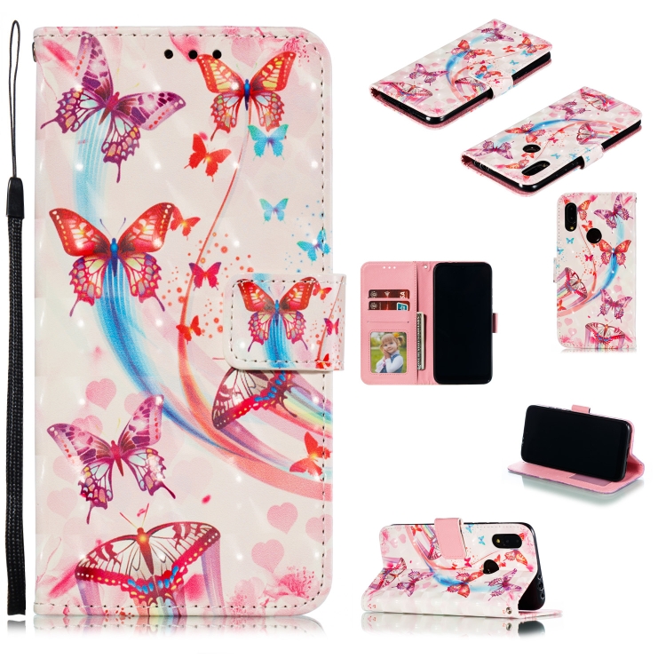 

3D Painted Pattern Horizontal Flip Leather Case with Holder & Card Slot & Wallet & Photo Frame & Lanyard For Xiaomi Redmi 7(Butterfly Flying)