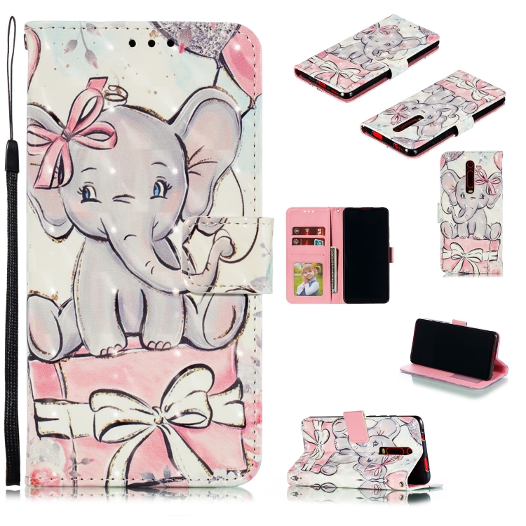 

3D Painted Pattern Horizontal Flip Leather Case with Holder & Card Slot & Wallet & Photo Frame & Lanyard For Xiaomi Redmi K20 & K20 Pro(Butterfly Elephant)