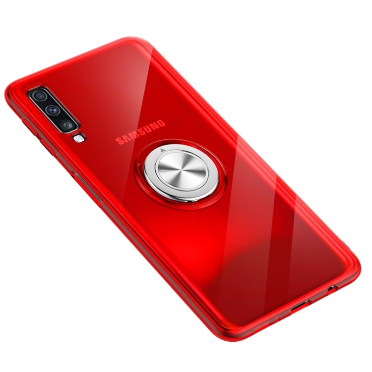 

Ultra-thin TPU Protective Case with 360 Degree Rotation Holder for Galaxy A7 (2018)(Red)