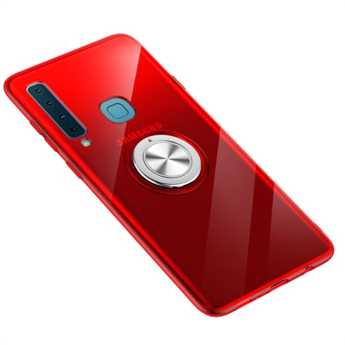 

Ultra-thin TPU Protective Case with 360 Degree Rotation Holder for Galaxy A9 (2018)(Red)