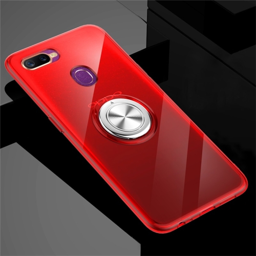 

Ultra-thin TPU Protective Case with 360 Degree Rotation Holder for OPPO A7x / F9 (F9 Pro)(Red)