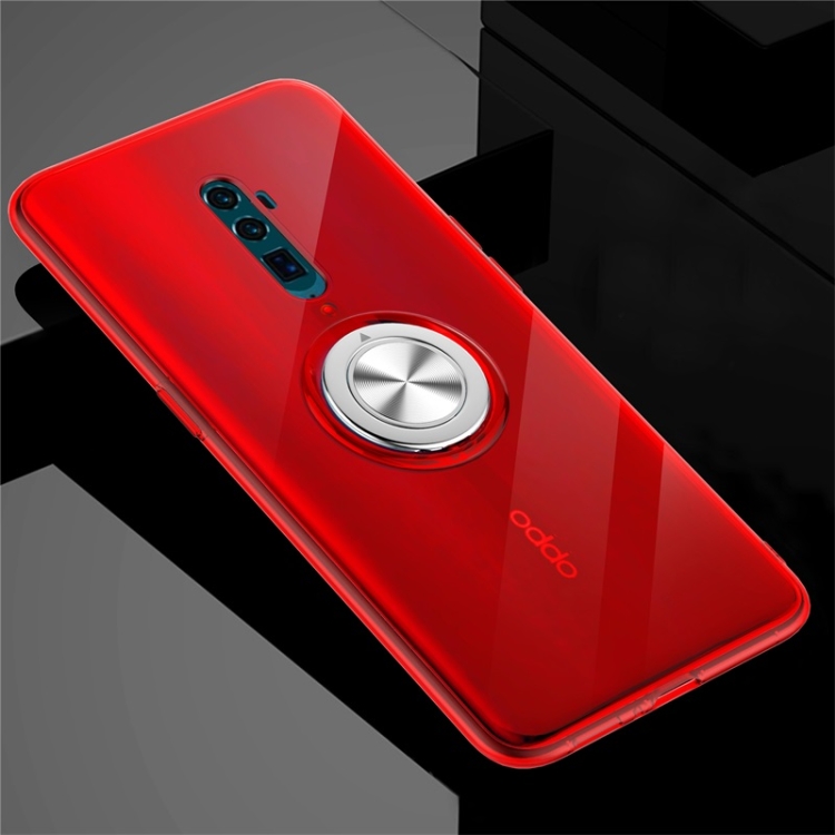 

Ultra-thin TPU Protective Case with 360 Degree Rotation Holder for OPPO Reno 10x Zoom(Red)