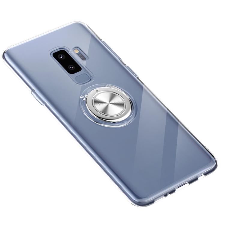 

Ultra-thin TPU Protective Case with 360 Degree Rotation Holder for Galaxy S9+(Transparent)