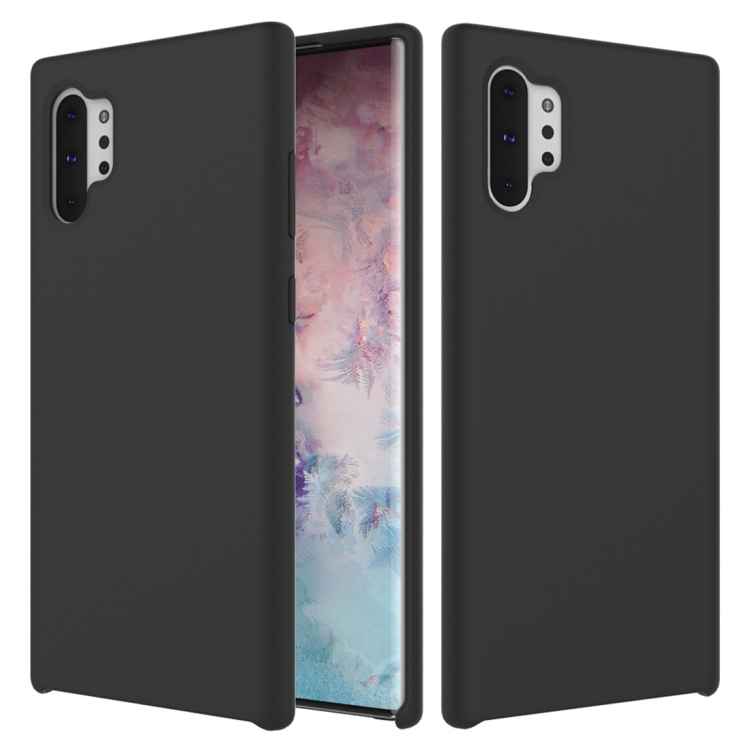 

Solid Color Liquid Silicone Dropproof Full Coverage Protective Case for Galaxy Note 10+(Black)