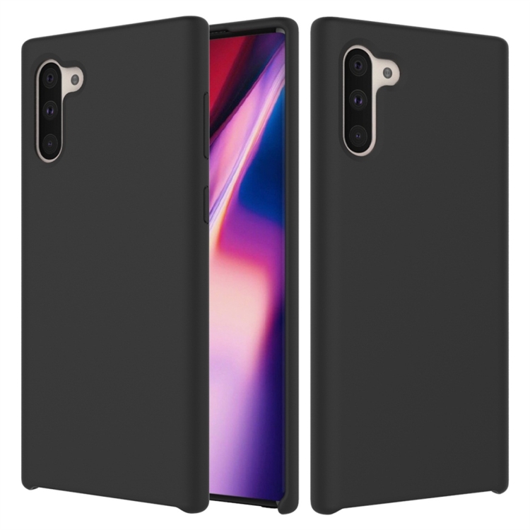 

Solid Color Liquid Silicone Dropproof Full Coverage Protective Case for Galaxy Note 10(Black)
