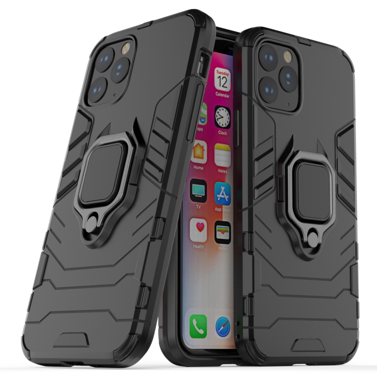 

Panther PC + TPU Shockproof Protective Case with Magnetic Ring Holder for iPhone 11 Pro(Black)