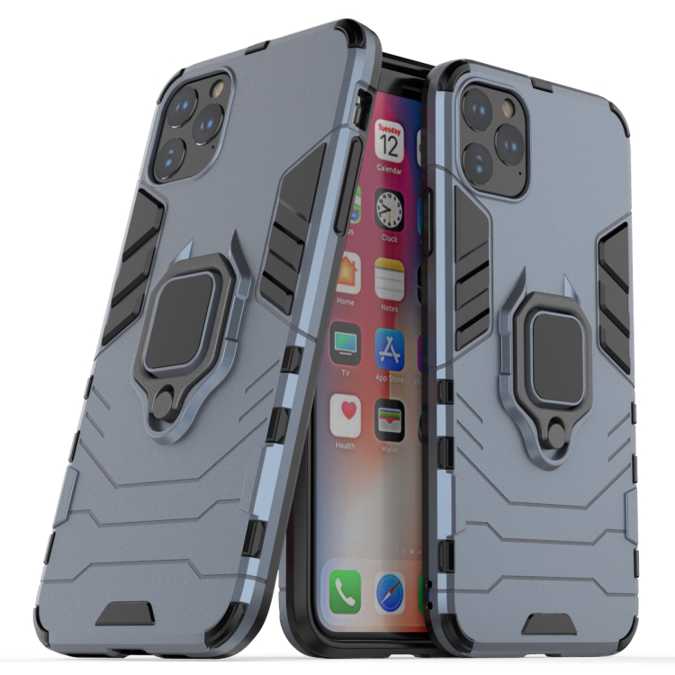 

Panther PC + TPU Shockproof Protective Case with Magnetic Ring Holder for iPhone 11 Pro Max(Grey)
