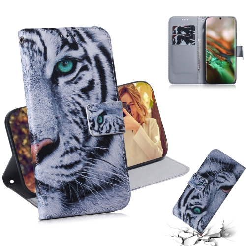 

3D Colored Drawing Horizontal Flip Leather Case, with Holder & Card Slot & Wallet For Galaxy Note 10(Tiger)