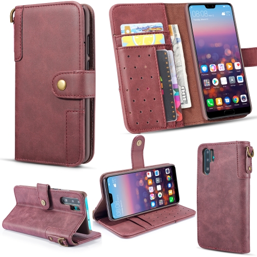 

Vintage Cowhide Sling Texture Horizontal Flip Leather Case with Card Slots & Wallet & Holder for Galaxy Note 10+(Red)